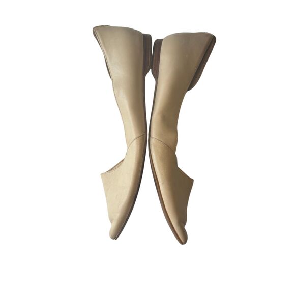 Cole Haan Nude Suede D’Orsay Flats | Pointed Toe Ballet Shoes - Picture 5 of 6